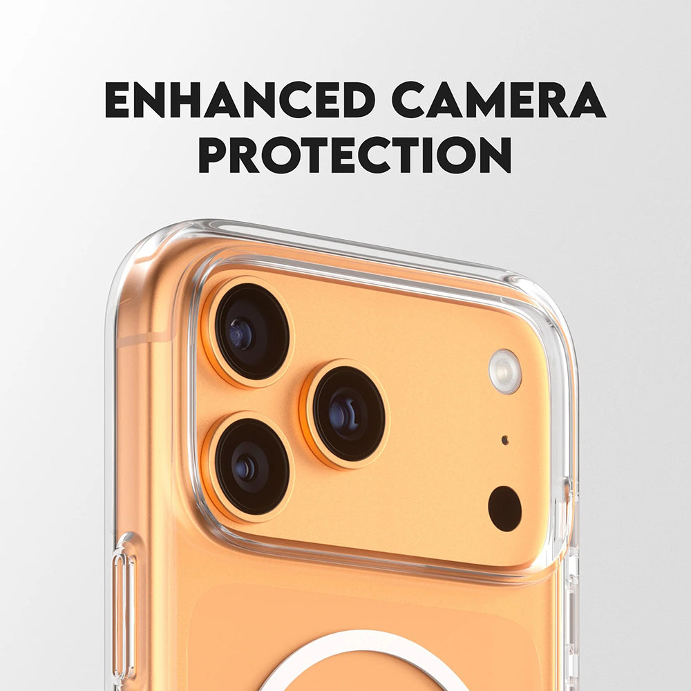 MagSafe-skal för Apple iPhone 17 Pro Max, PanzerGlass, Care Feature Kickstand, Transparent Vit