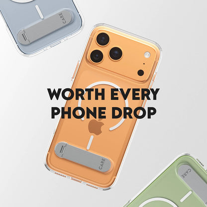 MagSafe-skal för Apple iPhone 17 Pro Max, PanzerGlass, Care Feature Kickstand, Transparent Vit