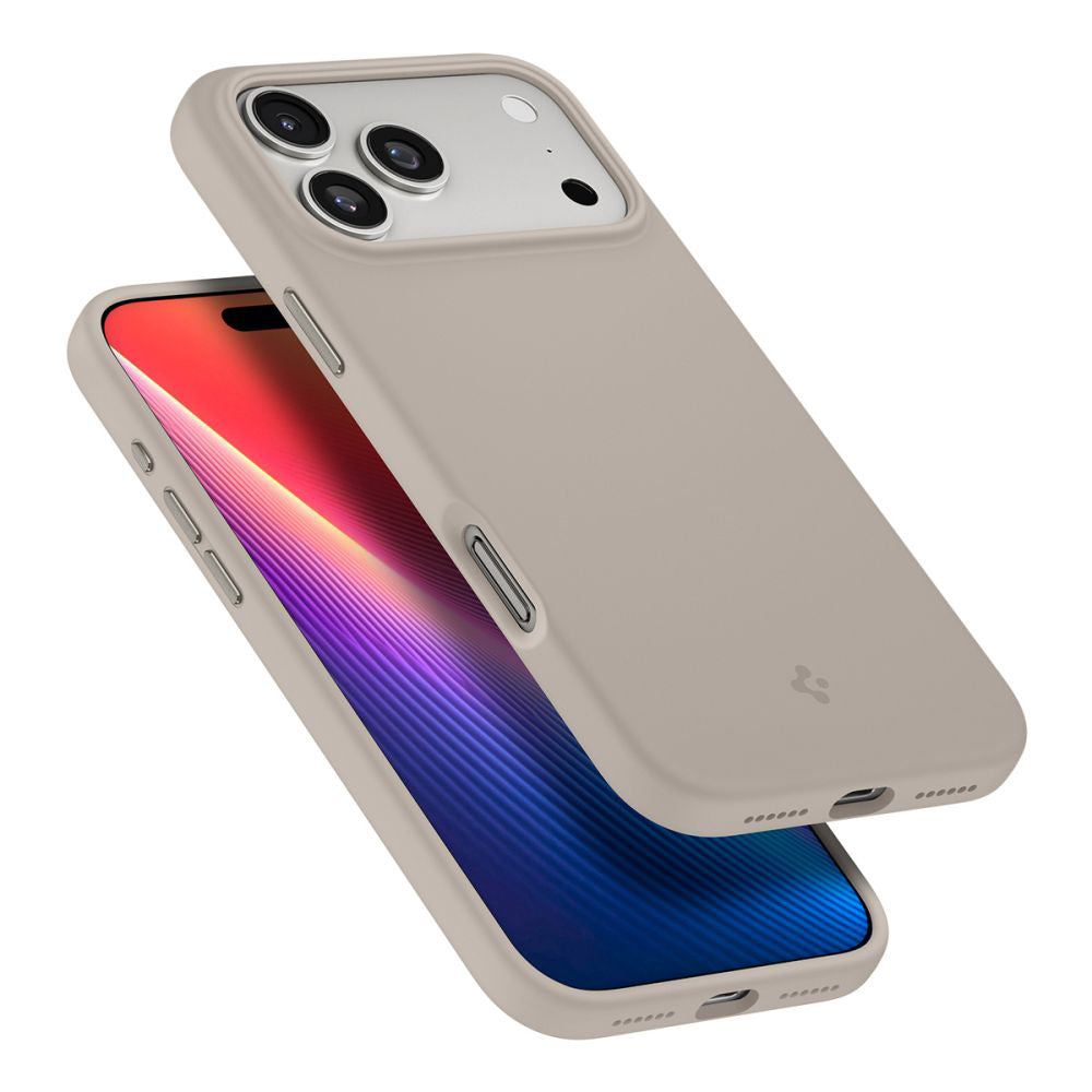 MagSafe-skal för Apple iPhone 17 Pro Max, Spigen, Silicone Fit, Kräm
