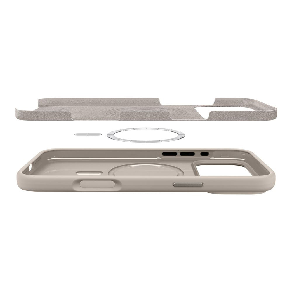 MagSafe-skal för Apple iPhone 17 Pro Max, Spigen, Silicone Fit, Kräm