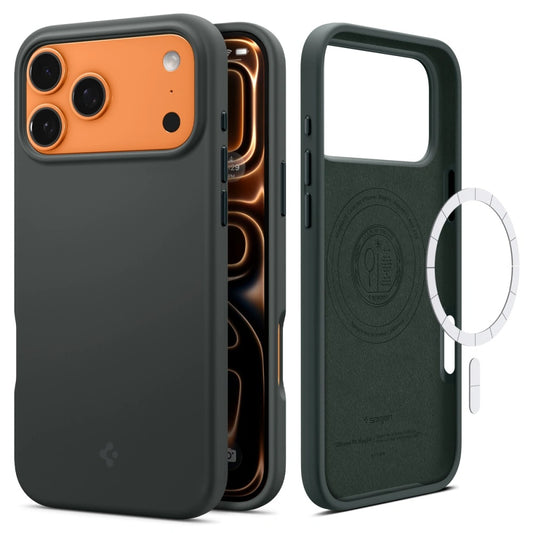 MagSafe-skal för Apple iPhone 17 Pro Max, Spigen, Silicone Fit, Grön