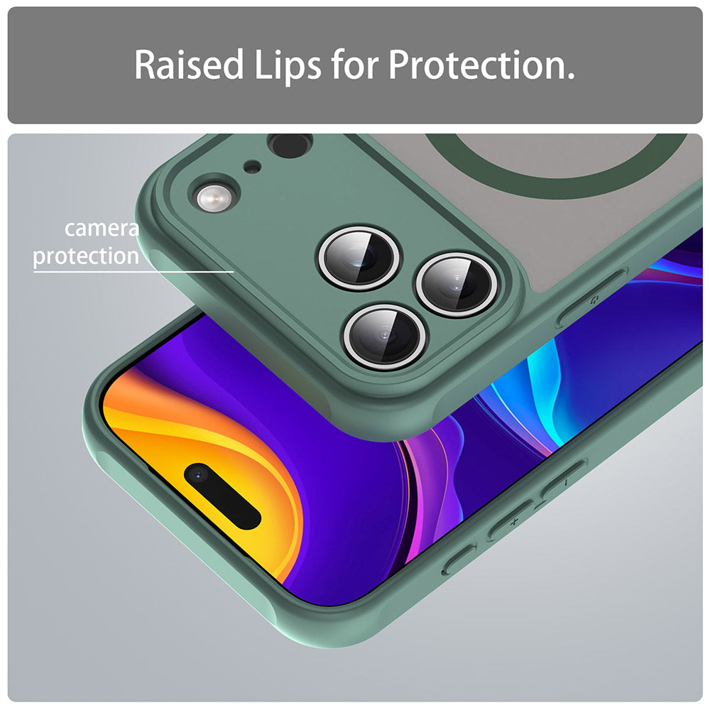 MagSafe-skal för Apple iPhone 17 Pro Max, Techsuit, HaloFrost II, Grön
