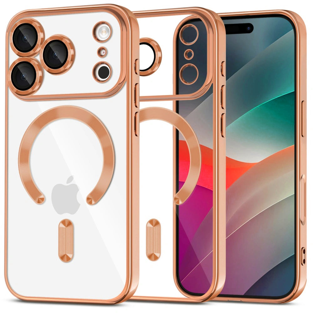 MagSafe-skal för Apple iPhone 17 Pro Max, Techsuit, Luxury Crystal, Orange