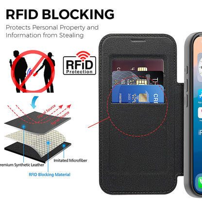 MagSafe-fodral för Apple iPhone 17 Pro Max, Techsuit, SmartMag Book, Lila