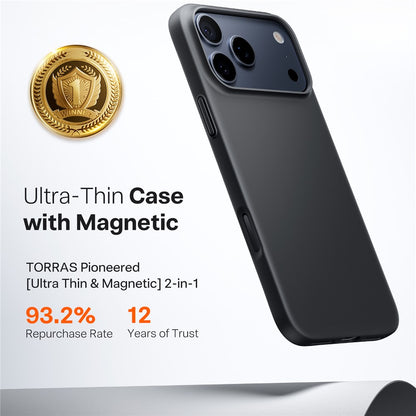 MagSafe-skal för Apple iPhone 17 Pro Max, Torras, SlimFit, Svart