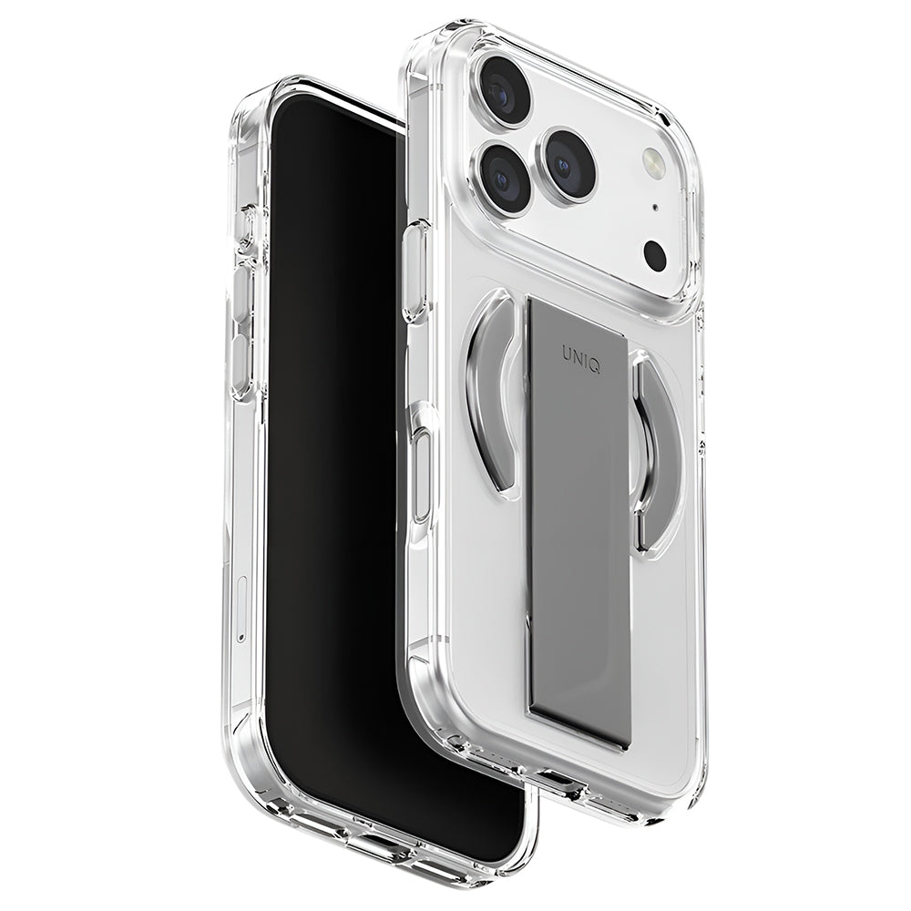 MagSafe-skal för Apple iPhone 17 Pro Max, UNIQ, Heldro Air MagClick, Transparent Grå