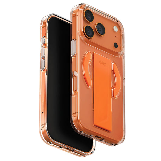 MagSafe-fodral för Apple iPhone 17 Pro Max, UNIQ, Heldro Air MagClick, Transparent Orange