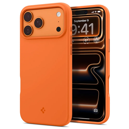 MagSafe-skal för Apple iPhone 17 Pro, Spigen, Silicone Fit, Orange ACS11379
