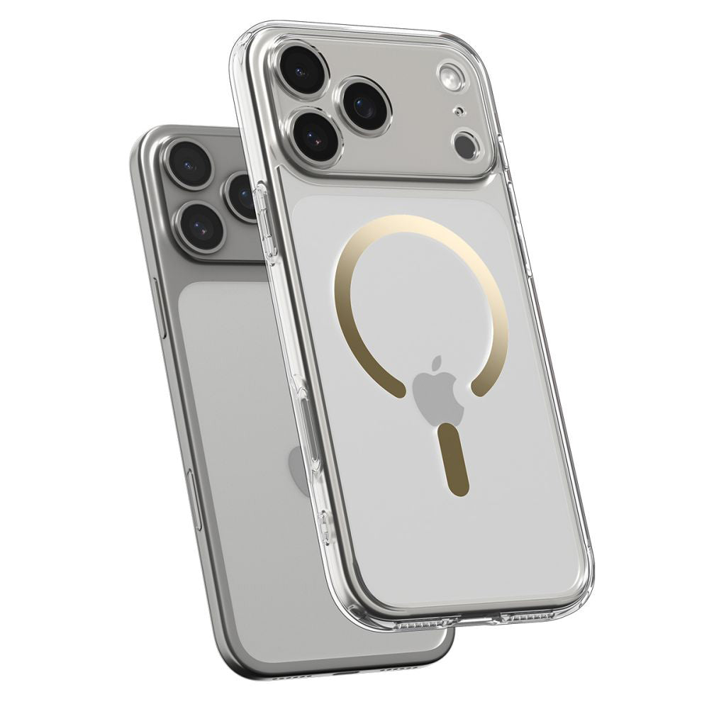 MagSafe-skal för Apple iPhone 17 Pro, Spigen, Ultra Hybrid, Transparent Guld