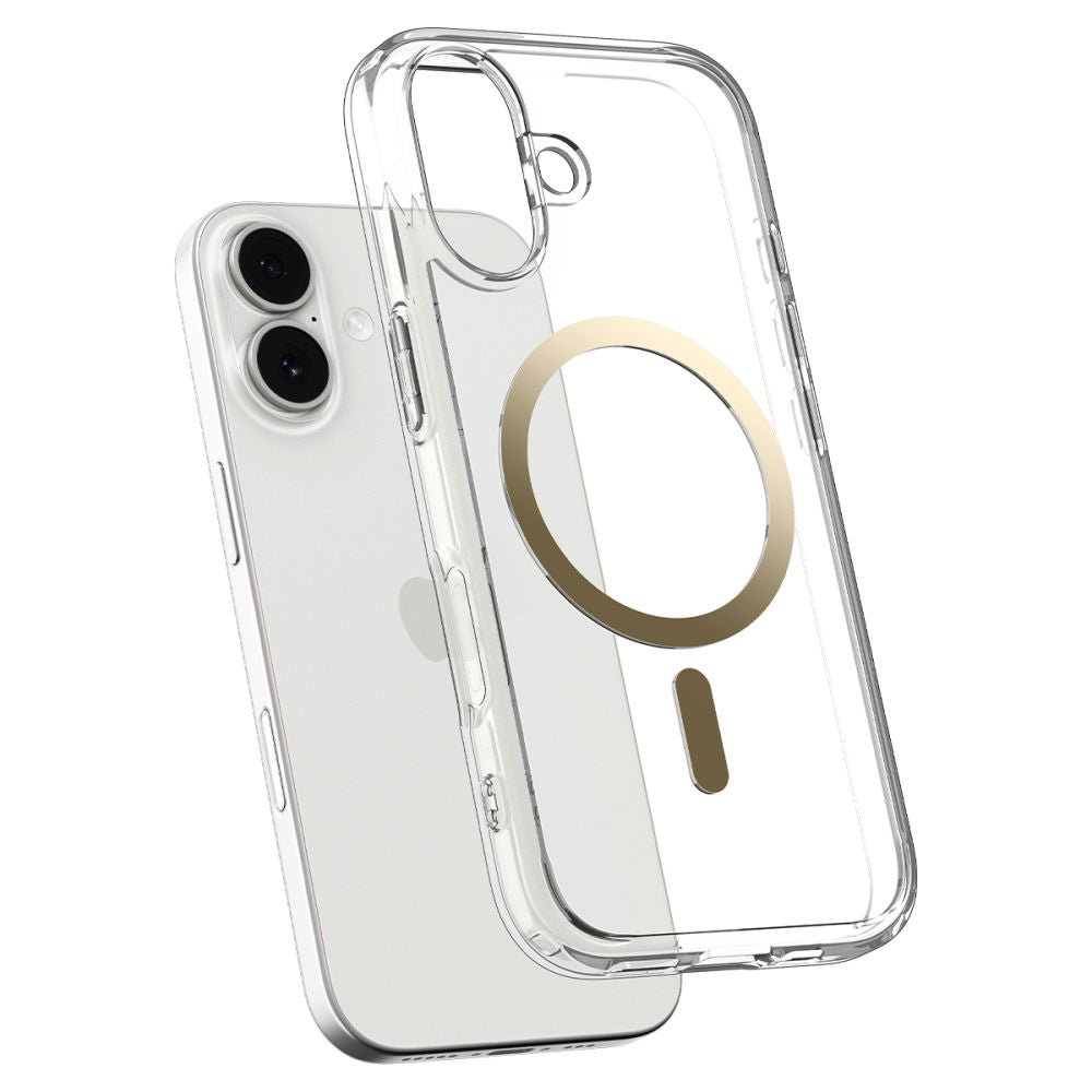 MagSafe-skal för Apple iPhone 17, Spigen, Ultra Hybrid, Transparent Guld