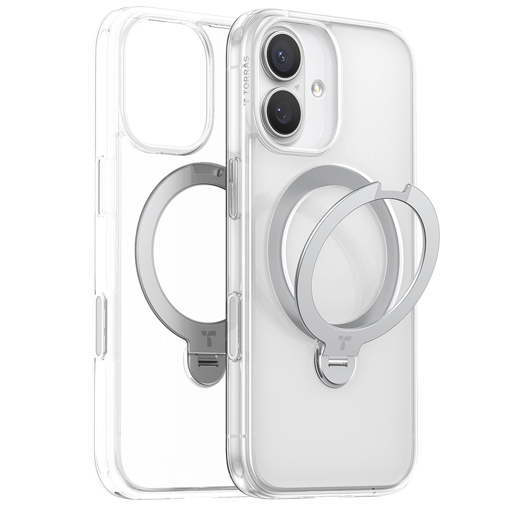 MagSafe-skal för Apple iPhone 17, Torras, Ostand Spin, Transparent