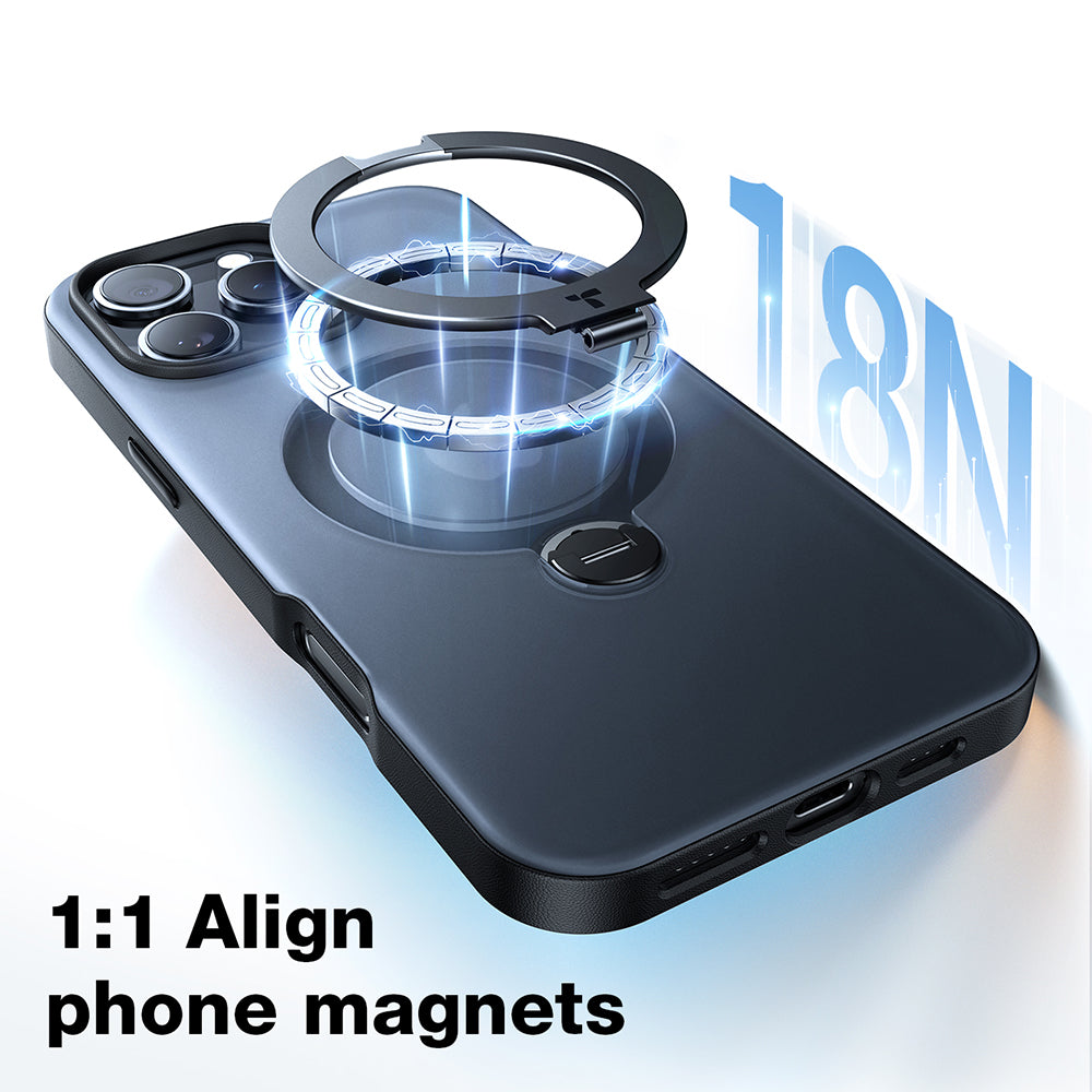MagSafe-skal för Apple iPhone 17, Torras, Ostand Spin, Transparent