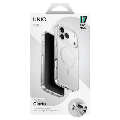 MagSafe-skal för Apple iPhone 17, UNIQ, Clario MagClick, Transparent