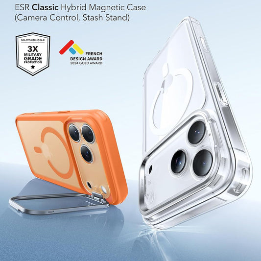 MagSafe-fodral för Apple iPhone 18 Pro / 17 Pro, ESR, Classic Hybrid Kickstand, Satinorange