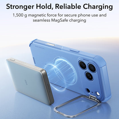 MagSafe-fodral för Apple iPhone 18 Pro / 17 Pro, ESR, Cyber Armor Kickstand, Blå