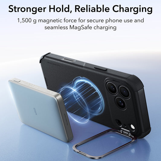 MagSafe-fodral för Apple iPhone 18 Pro / 17 Pro, ESR, Cyber Armor Kickstand, Svart