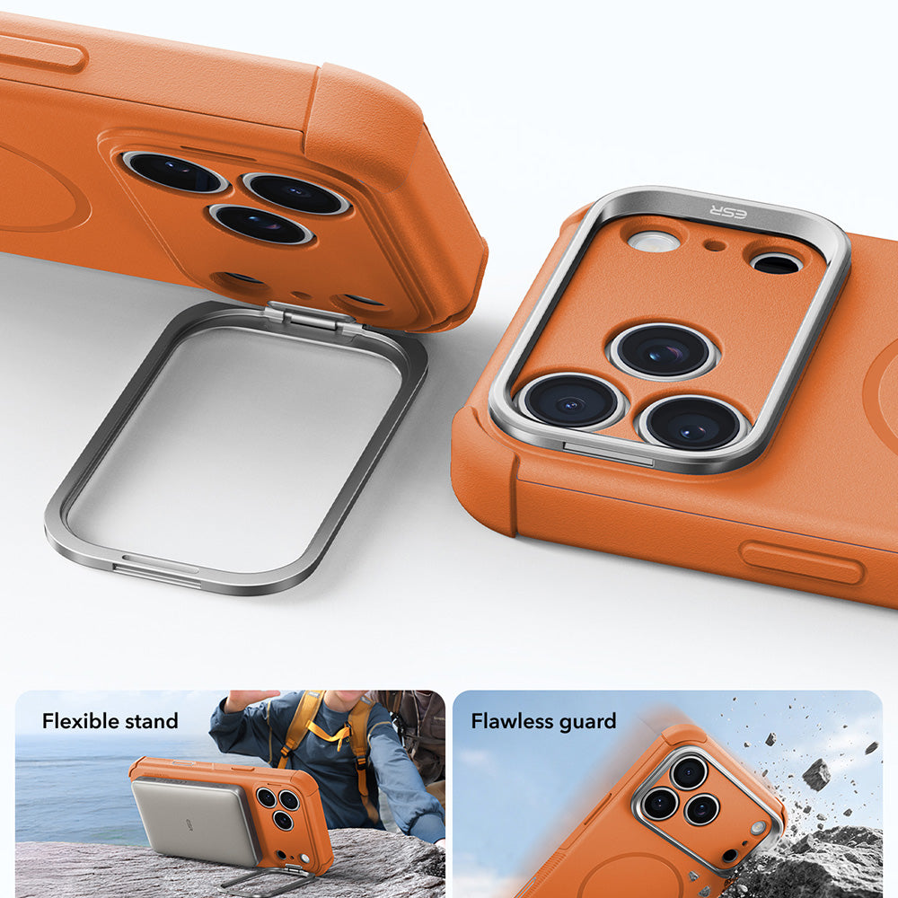 MagSafe-fodral för Apple iPhone 18 Pro / 17 Pro, ESR, Cyber Armor Kickstand, Orange