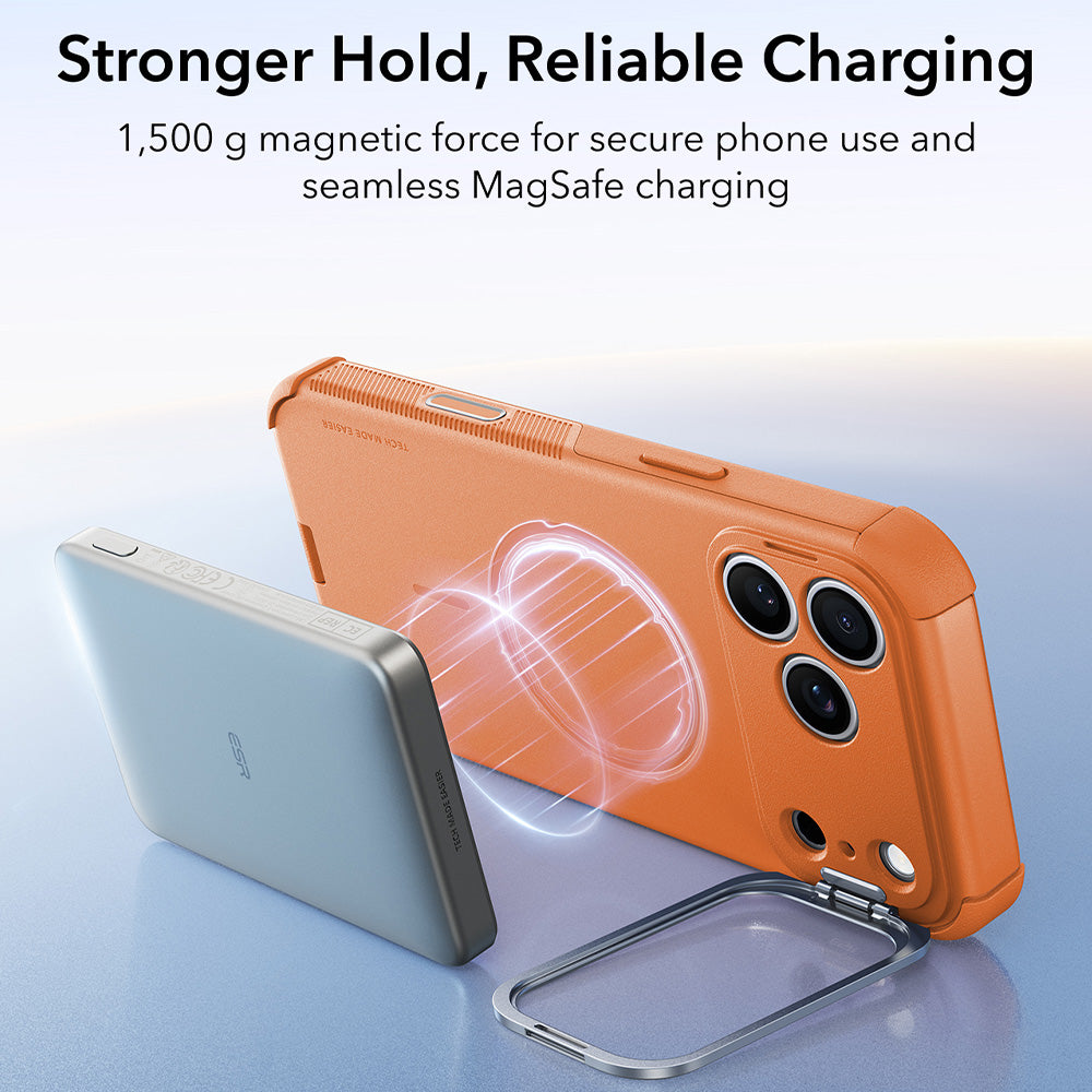 MagSafe-fodral för Apple iPhone 18 Pro / 17 Pro, ESR, Cyber Armor Kickstand, Orange
