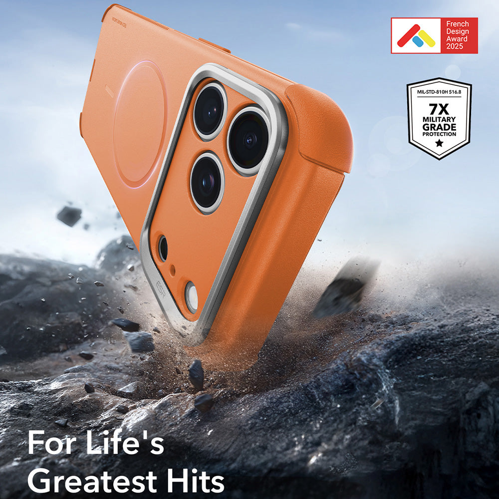 MagSafe-fodral för Apple iPhone 18 Pro / 17 Pro, ESR, Cyber Armor Kickstand, Orange
