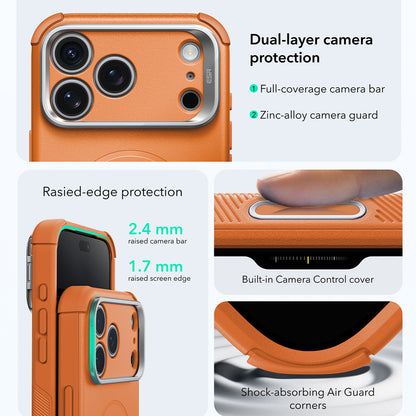 MagSafe-fodral för Apple iPhone 18 Pro / 17 Pro, ESR, Cyber Armor Kickstand, Orange