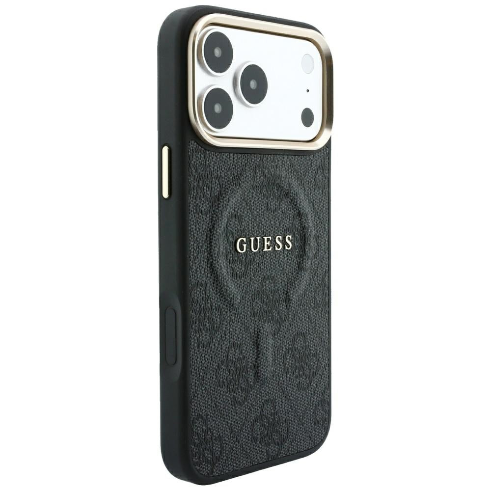 MagSafe-fodral för Apple iPhone 18 Pro / 17 Pro, Guess, 4G Embossed Classic, Svart