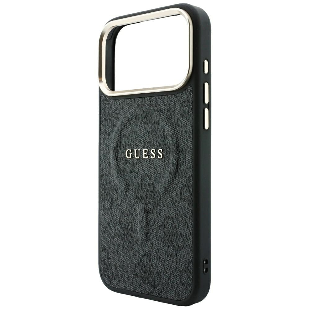 MagSafe-fodral för Apple iPhone 18 Pro / 17 Pro, Guess, 4G Embossed Classic, Svart