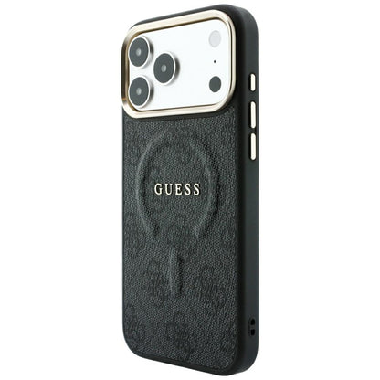 MagSafe-fodral för Apple iPhone 18 Pro / 17 Pro, Guess, 4G Embossed Classic, Svart