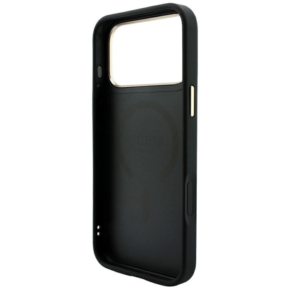 MagSafe-fodral för Apple iPhone 18 Pro / 17 Pro, Guess, 4G Embossed Classic, Svart