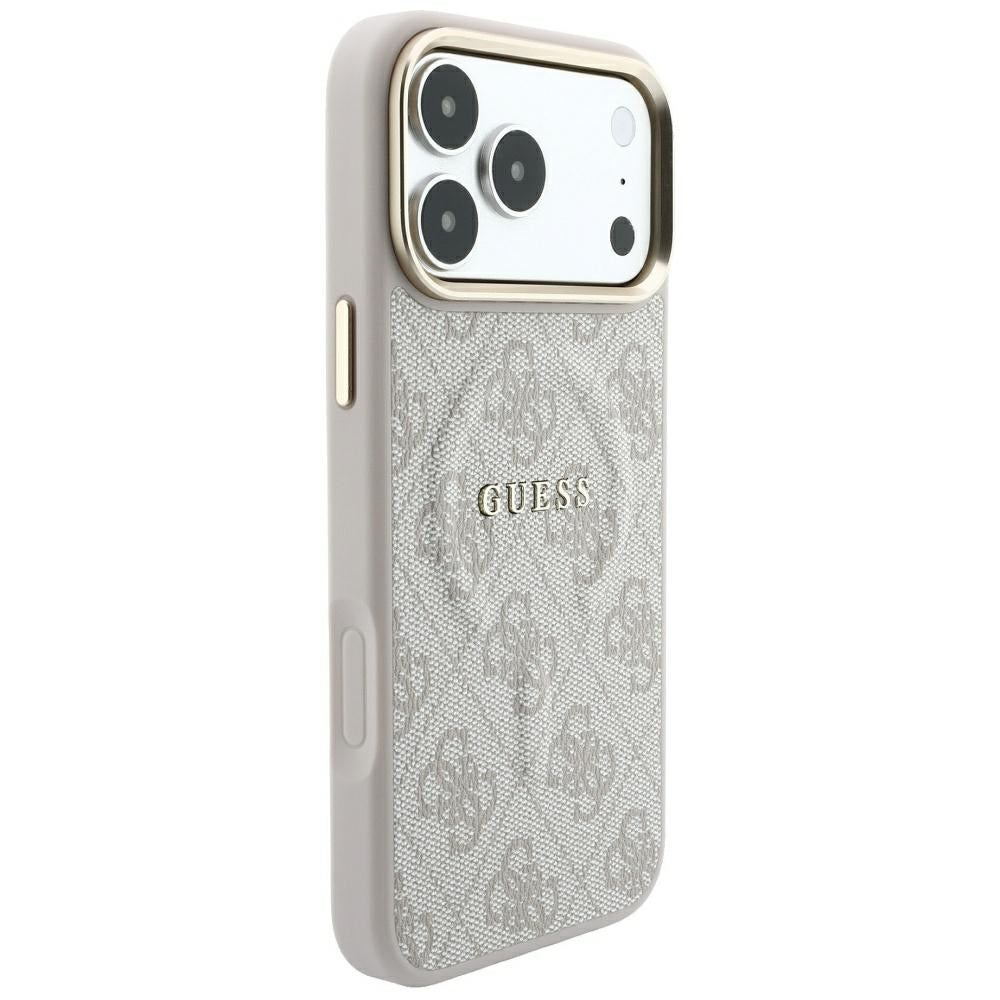 MagSafe-fodral för Apple iPhone 18 Pro / 17 Pro, Guess, 4G Embossed Classic, Rosa