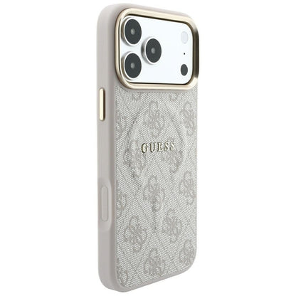 MagSafe-fodral för Apple iPhone 18 Pro / 17 Pro, Guess, 4G Embossed Classic, Rosa