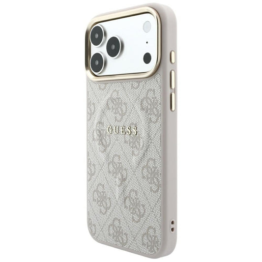 MagSafe-skal för Apple iPhone 18 Pro / 17 Pro, Guess, 4G Embossed Ring Classic Logo, rosa