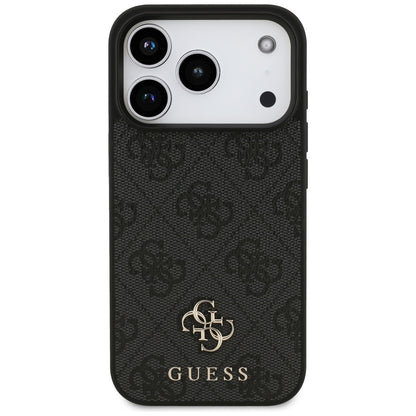 MagSafe-fodral för Apple iPhone 18 Pro / 17 Pro, Guess, 4G Small and Classic Logo, Svart