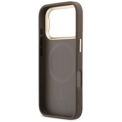 MagSafe-skal för Apple iPhone 18 Pro / 17 Pro, Guess, 4G Triangle Logo & Stand Camera, brun