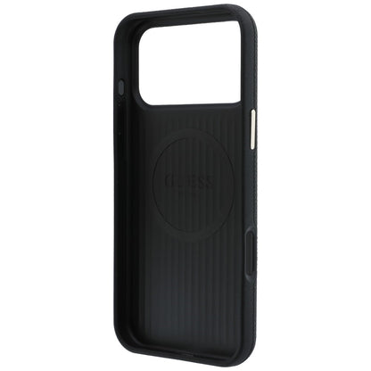 MagSafe Case for Apple iPhone 18 Pro / 17 Pro, Guess, Grained Round Strass Logo, Black
