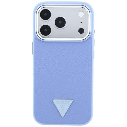 MagSafe-fodral för Apple iPhone 18 Pro / 17 Pro, Guess, Grained Triangle Logo, Bleu