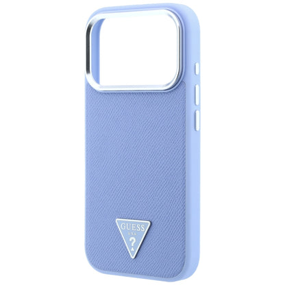MagSafe-fodral för Apple iPhone 18 Pro / 17 Pro, Guess, Grained Triangle Logo, Bleu