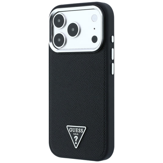 MagSafe-fodral för Apple iPhone 18 Pro / 17 Pro, Guess, Grained Triangle Logo, Svart