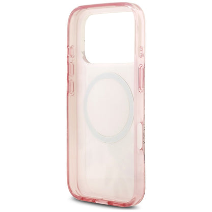 MagSafe-skal för Apple iPhone 18 Pro / 17 Pro, Guess, IML Flower & Tonal Circle, rosa