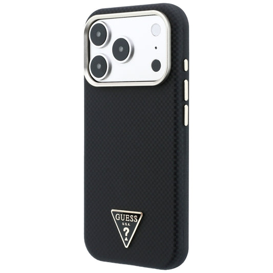 MagSafe-fodral för Apple iPhone 18 Pro / 17 Pro, Guess, Kevlar Triangle Logo, Svart