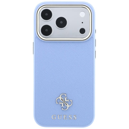MagSafe-fodral för Apple iPhone 18 Pro / 17 Pro, Guess, Saffiano Small 4G Classic, Bleu