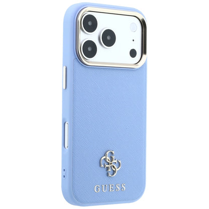 MagSafe-fodral för Apple iPhone 18 Pro / 17 Pro, Guess, Saffiano Small 4G Classic, Bleu