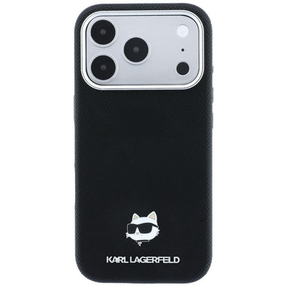 MagSafe-fodral för Apple iPhone 18 Pro / 17 Pro, Karl Lagerfeld, Grained Choupette Head, Svart