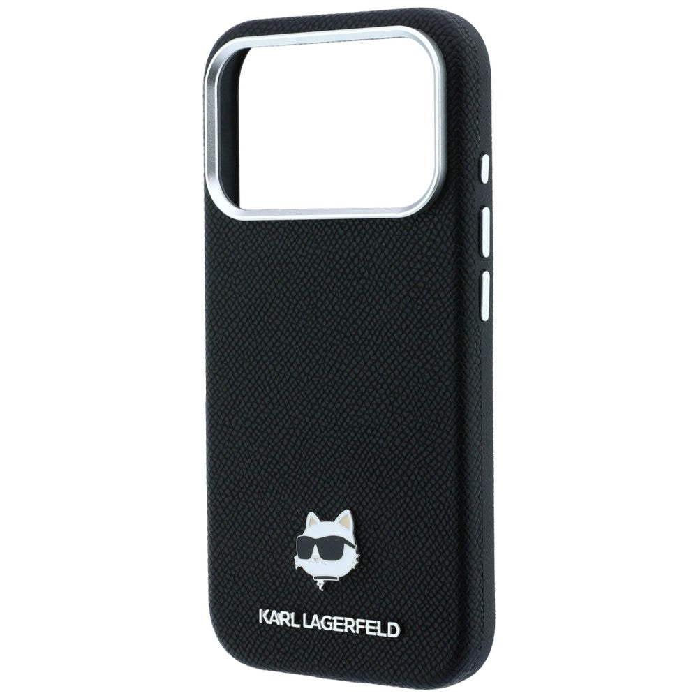 MagSafe-fodral för Apple iPhone 18 Pro / 17 Pro, Karl Lagerfeld, Grained Choupette Head, Svart