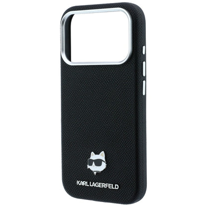 MagSafe-fodral för Apple iPhone 18 Pro / 17 Pro, Karl Lagerfeld, Grained Choupette Head, Svart