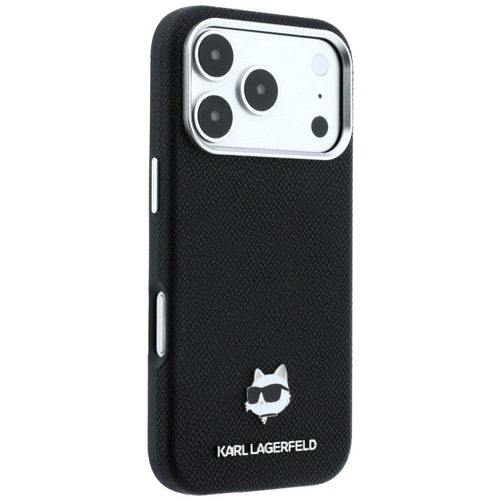 MagSafe-fodral för Apple iPhone 18 Pro / 17 Pro, Karl Lagerfeld, Grained Choupette Head, Svart