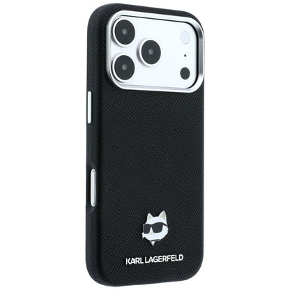MagSafe-fodral för Apple iPhone 18 Pro / 17 Pro, Karl Lagerfeld, Grained Choupette Head, Svart