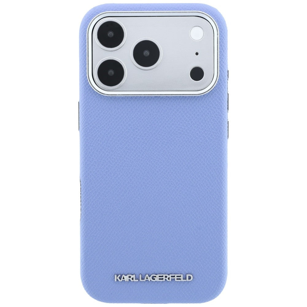 MagSafe-fodral för Apple iPhone 18 Pro / 17 Pro, Karl Lagerfeld, Kornigt Förlängt Logo, Blå