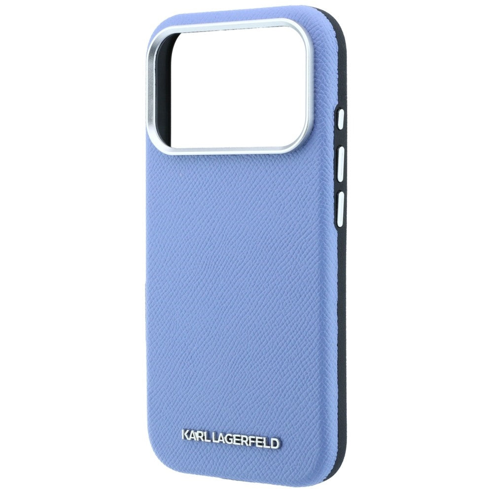MagSafe-fodral för Apple iPhone 18 Pro / 17 Pro, Karl Lagerfeld, Kornigt Förlängt Logo, Blå