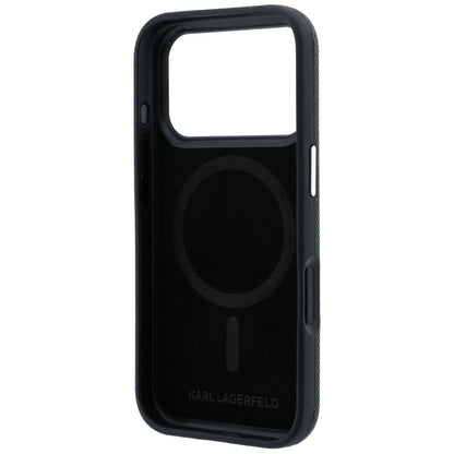MagSafe-fodral för Apple iPhone 18 Pro / 17 Pro, Karl Lagerfeld, Grained KC Heads, Svart