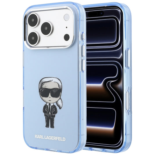 MagSafe-fodral för Apple iPhone 18 Pro / 17 Pro, Karl Lagerfeld, HC IML Ikonik Sketch Print, Blå